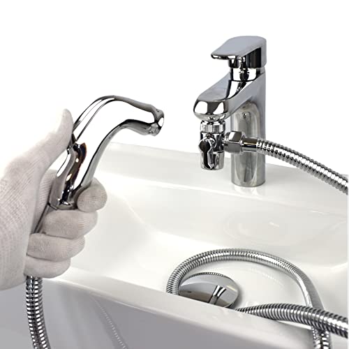 Xcel Home Chrom Tragbar Bidet Handbrause | Edelstahl Sprayer Bidet Shattaf Muslim Shower Für Badezimmer | Handbrause Kit Für Hygiene | Perfekte Toilette Sprayer Für Reisen - 1 Set von Xcel Home