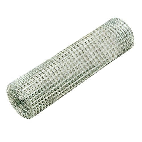 Xclou 386440 Volierendraht - Gitterzaun Schweißgitter Maschendraht Geflecht feinmaschig Drahtgitter verzinkt, Silber, 51 x 500 x 0.1 cm von Xclou