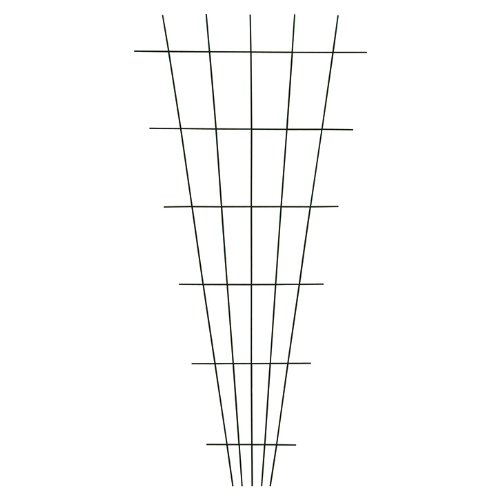 Xclou Gitterspalier V-Form in Braun, wetterfestes Metallspalier kunststoffbeschichtet, Rankgitter gesintert, Drahtgitter inklusive Dübel und Schrauben, Maße: ca. B 10 - 75 cm x H 150 cm von Xclou