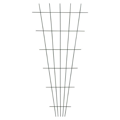 Xclou Gitterspalier V-Form in Grün, wetterfestes Metallspalier kunststoffbeschichtet, Rankgitter gesintert, Drahtgitter inklusive Dübel und Schrauben, Maße: ca. B 10 - 75 cm x H 150 cm von Xclou