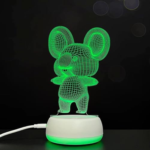 Xdorra 3D-Koala-Nachtlichter, USB-LED-Lampe für Zuhause, r2d2, 3D-Kunst-Lampe, 7 Farben, wechselnde Schlafzimmerdekoration, Nachtlicht, Geschenke für Kinder von Xdorra