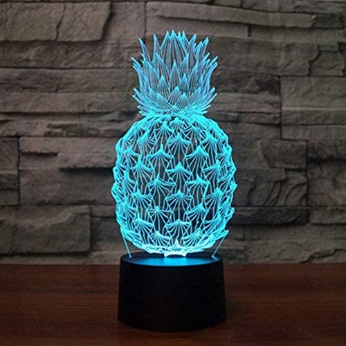 Ananas dekorative Licht 7 Farben 3D Nachtlicht Schreibtische Lampe mit USB-Kabel, erstaunliche optische Täuschung LED Home Decoration Lampe Geschenke von Xdorra