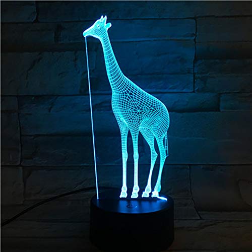 Stillleben Giraffe Arts Schreibtischlampe, 7 Farben Nachttischlampe mit USB-Kabel, Home Bars Schlafzimmer Dekoration, Frauen Männer Geschenke Wahl von Xdorra