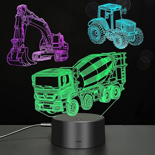 Xdorra 3D Sport Auto Optische Illusion Lampe USB Visuelle Nachtlichter 7 Farben wechselnde Schreibtischlampe Kinder Schlafzimmer Dekor von Xdorra