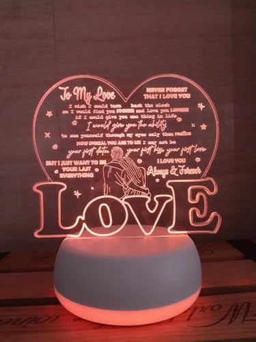 Xdorra Nachtlicht Ich liebe Sie Valentinstagsgeschenke Liebe Herz 7 Farben ändern Acryl 3D USB LED Tischlampe, Weihnachtsspielzeug Geschenk für Freundinnen oder Freunde Frau Mann Xdorra Nachtlicht Ich liebe Sie Valentinstagsgeschenke Liebe Herz 7 Farben ändern Acryl 3D USB LED Tischlampe, Weihnachtsspielzeug Geschenk für Freundinnen oder Freunde Frau Mann von Xdorra