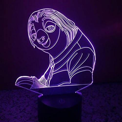 Xdorra Trägheit Dekoration LED Faultier Cartoon Figur Nachtlicht, faule Dash Urlaub Party 3D Illusion Lampe für Kinder Unisex Erwachsene Geburtstag Weihnachtsgeschenke von Xdorra