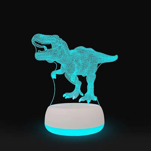 Xdorra Tyrannosaurus rex Dinosaurier Nachtlicht, 7-Farben-Touch-Nachttischlampe, Anime-Kunstlampe für Erwachsene und Kinder Männer von Xdorra