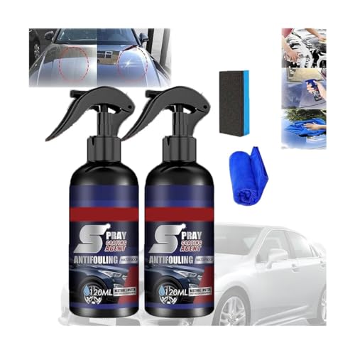 3 in 1 High Protection Quick Car Coating Agent Spray,Multi-Functional Coating Renewal Agent,Fast-Acting Ceramic Car Coatings Spray,CarScratch Repair SprayCoatingAgent For Automotive (2 Pcs) von Xebular