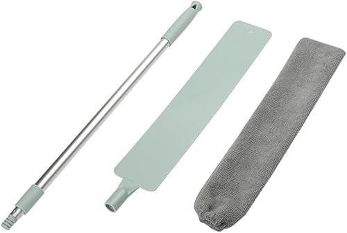 Retractable Gap Dust Cleaner – Gap Cleaning Duster, The Fabric Strips Replaced, Convenient and Lightweight, for Under Appliances Sofa Bed Furniture Bottom(with 2 Replaceable Cloth) (Green+Gray) von Xebular