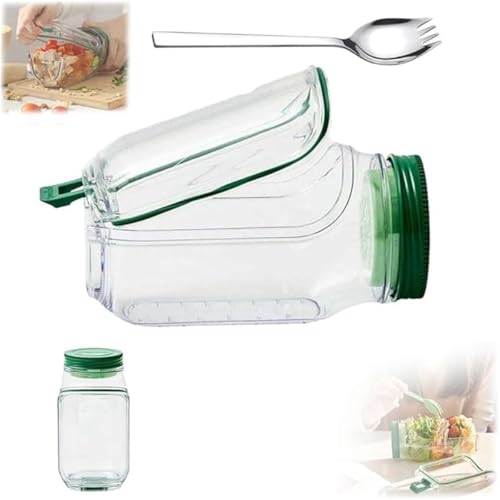 Xebular Salad Pod – Vertical Layering Salad Pod Built-in Bowl Design, Salad Container for Lunch, Simple and Easy to Use, Reusable Vegetable Fruit Bowl (1) von Xebular