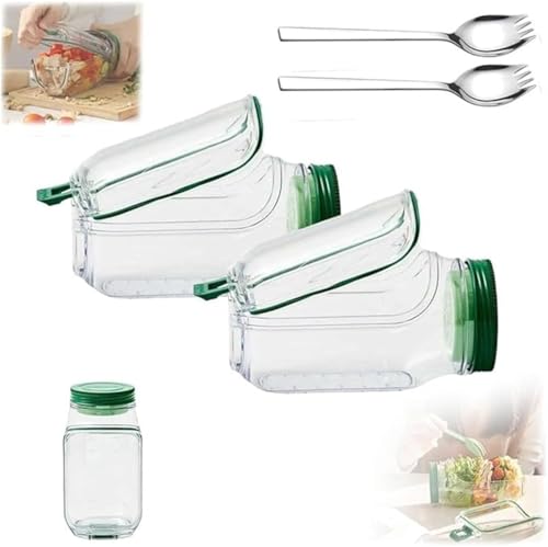 Xebular Salad Pod – Vertical Layering Salad Pod Built-in Bowl Design, Salad Container for Lunch, Simple and Easy to Use, Reusable Vegetable Fruit Bowl (2) von Xebular