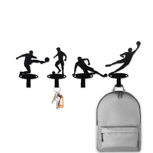 Fußball-Medaillendekoration – 4er-Pack lebendige Wandhaken mit Fußball-Motiv für Medaillenausstellung und Fußballraum-Dekoration – langlebig, mehrere Größen Kleiderhaken für Zuhause Fußball-Medaillendekoration – 4er-Pack lebendige Wandhaken mit Fußball-Motiv für Medaillenausstellung und Fußballraum-Dekoration – langlebig, mehrere Größen Kleiderhaken für Zuhause von Xedatric
