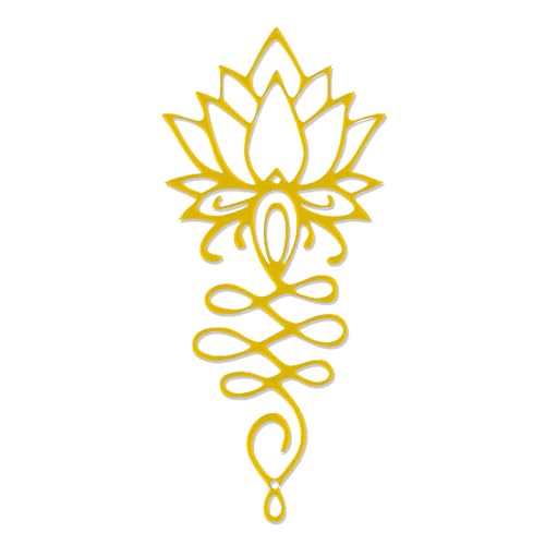 Lotusblüte Wanddekoration - Goldene Metall-Yoga-Wandkunst mit Lotus-Design, spirituelle Heimdekoration Skulptur für Meditationsräume, Wohnzimmer, Schlafzimmer, Büro Lotusblüte Wanddekoration - Goldene Metall-Yoga-Wandkunst mit Lotus-Design, spirituelle Heimdekoration Skulptur für Meditationsräume, Wohnzimmer, Schlafzimmer, Büro von Xedatric