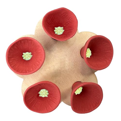 5pc Bienen Insekten Trinkbecher， Bee Insect Drinking Bee Cups für Bienen Trinken Insect Feeder Bienenbecher Bienen Brauchen Sichere Trinkplätze (Red) von XehCaol