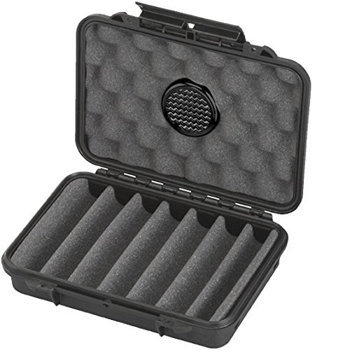 MAX PRODUCTS® Zigarren Humidor Reisehumidor in Etuiform Wasser und staubdicht IP67 für 7 Zigarren von Xenotec