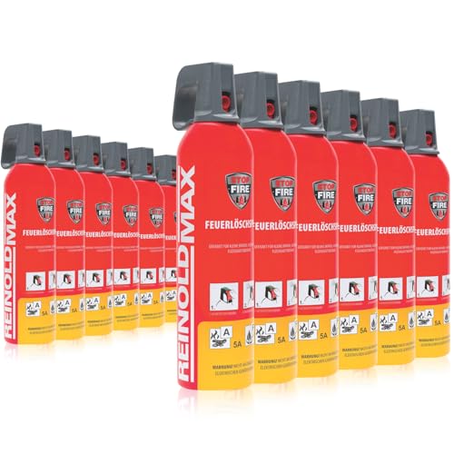 XENOTEC PREMIUM Feuerlöschspray – 12er Set - 750ml – Stopfire – Autofeuerlöscher – REINOLDMAX – wiederverwendbar – geeignet für Fettbrände – 12 x 750g von Xenotec
