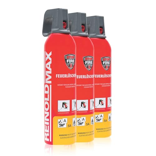 XENOTEC Premium Feuerlöschspray – 3er Set - 750ml – Stopfire – Autofeuerlöscher – REINOLDMAX – wiederverwendbar – geeignet für Fettbrände – 3 x 750g von Xenotec
