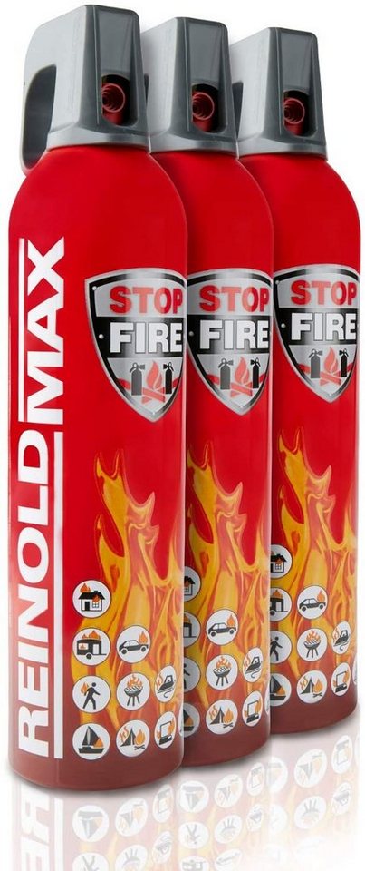 Xenotec Feuerlöschspray XENOTEC Premium Feuerlöschspray – 750ml – ohne Wandhalter - Stopfire – Autofeuerlöscher – REINOLDMAX – wiederverwendbar, Dauerdruck, Wasser, Löschschaum AFFF 1 %, N2, (3-St) Auto, Wohnung, Wohnmobil, Garten, Grill von Xenotec