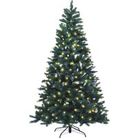Xenotec PE-BM210 Künstlicher Weihnachtsbaum Tanne Warmweiß LED Grün EEK: G (A - G) mit Ständer von Xenotec