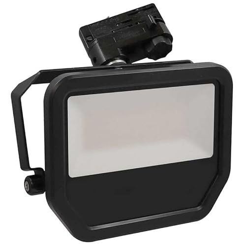 Xenterio LED-Flutlichtstrahler für 3-Phasen Stromschiene, Alu, 50W, 4000K (neutralweiß), 5500lm, 100°, 55000h, schwarz von Xenterio