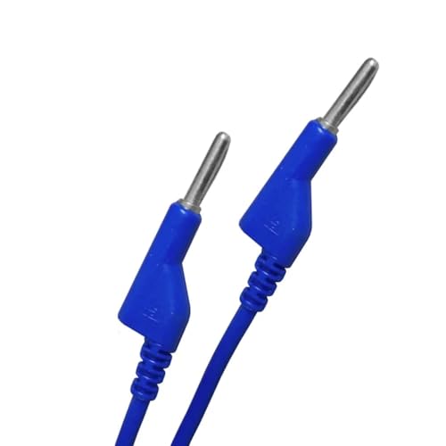 Xenterio Messleitung (Prüfkabel) mit beideitigen 4mm Bananensteckern, Länge 50cm, Farbe blau von Xenterio