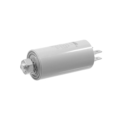 Xenterio Motorkondensator mit 6,3mm Flachstecker, Gewinde M8 und Mutter, 1,0µF, 450V~, 50-60Hz, 28x57mm von Xenterio