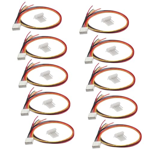 Xenterio Serie CV Platinen-Anschlussset mit abgewinkelten Stiftleisten, Raster 2,54mm, 5-polig, Buchse mit 300mm Kabel, 10 Paare von Xenterio