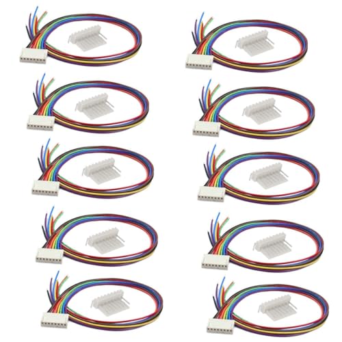 Xenterio Serie CV Platinen-Anschlussset mit abgewinkelten Stiftleisten, Raster 2,54mm, 8-polig, Buchse mit 300mm Kabel, 10 Paare von Xenterio