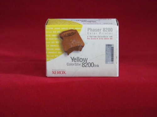 Xerox 16204300 Phaser 8200 colorstix Standardkapazität 2 x 1.400 Seiten 2er-Pack, gelb von Xerox