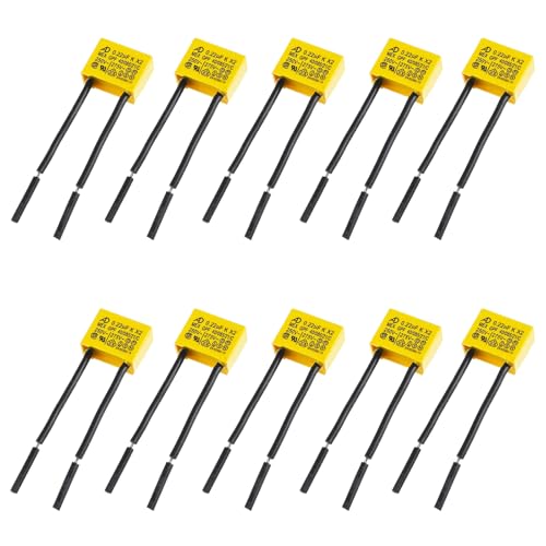 10 Stück 0.22uF 275V X2 Sicherheits Kondensatoren, LED Entstörkondensator für Hochdichte Leiterplatten, Kondensator Lampe, High Density Leiterplattenbauteile, Nicht-Beleuchtete LED Lampen von Xerteam