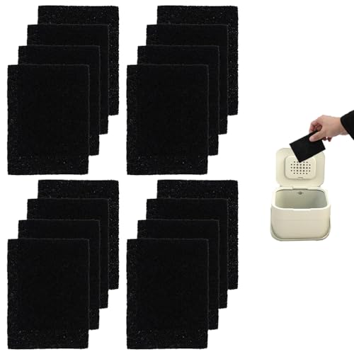 16 Stücke aktivkohlefilter Matte Kompatible mit Joseph Joseph Mülleimer, Carbon Filter für Geruchsabbau Beständig gegen hohe Temperaturen, Kompost Behälter Filter für Küche Geruch Absorbierend von Xerteam
