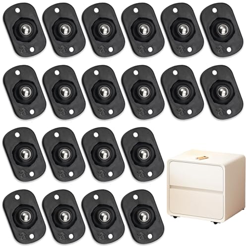 Xerteam 20 Stück Kugelrollen Möbelrollen, 360° drehbar Selbstklebendes Mini Universalrad, Universalrollen, Rollen für Küchengeräte Kaffeemaschine Kleingeräte Aufbewahrungsbox Mülltonnen (Schwarz) Xerteam 20 Stück Kugelrollen Möbelrollen, 360° drehbar Selbstklebendes Mini Universalrad, Universalrollen, Rollen für Küchengeräte Kaffeemaschine Kleingeräte Aufbewahrungsbox Mülltonnen (Schwarz) von Xerteam