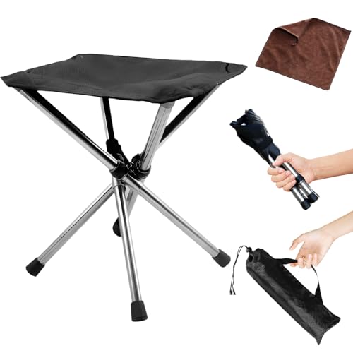 Xerteam Tragbarer Campingsitz, Faltbarer Campinghocker, Klapphocker von Xerteam