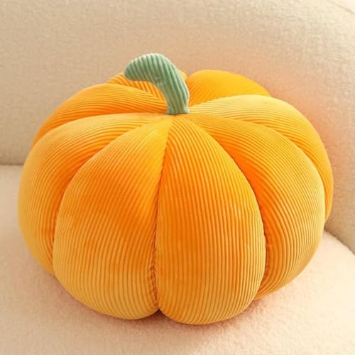 3D Kürbis Kissen | Halloween Kissen Kürbisform | Herbstdeko Kissen Aesthetic Aus Weichem, Hochwertigem Plüschmaterial | Halloween Deko Pumpkin Für Sofa Couch Schlafzimmer Geschenk (orange,35cm) von Xevinas