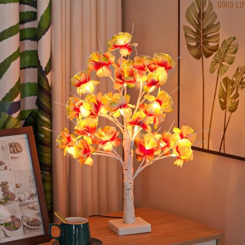 Osterdeko Lichterbaum Innen, Led Baum Frühlingsdeko Leuchtzweige, 60cm Led Bäumchen Mit 24 Warmweiß LEDs 3 AA Oder USB Betrieben, Verstellbare Zweige Led Deko Künstlicher Baum Deko Wohnzimmer von Xevinas