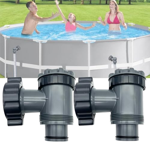 Xevinas Pool Zubehör, Ersatz Kolbenventil | Absperrhahn Pool | Kolbenventil Schwimmbad Filterpumpe,Pool Plunger Ventil | Kolbenventilanschluss Für Hnemix INT-EX Coleman Pool Ersatzteile (B-2stk) von Xevinas
