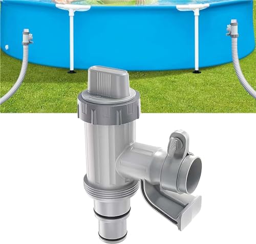 Pool Zubehör-Pool Plunger Ventil Für Oberirdischen Pool | 2 In 1 Pool Absperrventil | Pool Zubehör Für Intex/Bestway/Coleman Pool, Absperrventil Für Oberirdische Schwimmbecken (1STK) von Xevinas