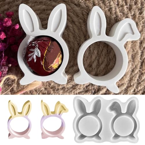 Silikon-formen Gießformen Ostern, 2stk Silikonform Hase Gießformen Silikon Silik-onform Ostern, Silikonfo-rm Frühling Schokoladenstand,gips Zum Gießen Gips Gießen Formen Für Osterdeko(A) von Xevinas