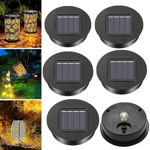 Solarlampen Für Außen, 6 Stück 7cm Solarleuchten Ersatzteile Mit Warmes Licht LED, IP55 Wasserdicht Ersatz Solarmodul Für Gartenleuchte, Einfache Installation Solarleuchte Für Garten von Xevinas