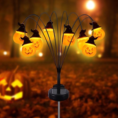 Solarlampen Für Außen Garten | Halloween Deko Garten | Firefly Solar Gartenleuchten | 2 Leuchtenden Modi,Wasserdicht,wetterfest Solarleuchten Garten,Für Fußweg Yard Patio Walkway Decor (8 Lichter) von Xevinas
