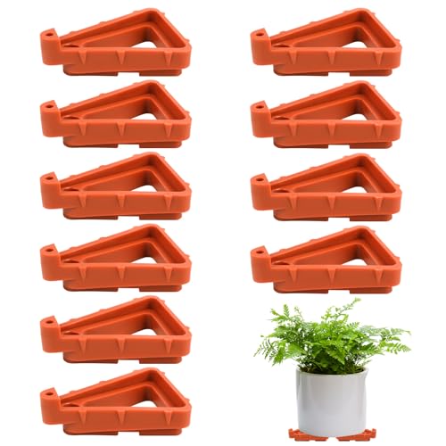 Xevinas 10 Stück Blumentöpfe Füße, Untersetzer Blumentopf Unsichtbar Dreieckige Zehen, Tragbar Und Langlebig Topffüße Outdoor Kombinierbar, Stütze Für Pflanzgefäße Für Pflanzen Und Blumen (10STK,L) Xevinas 10 Stück Blumentöpfe Füße, Untersetzer Blumentopf Unsichtbar Dreieckige Zehen, Tragbar Und Langlebig Topffüße Outdoor Kombinierbar, Stütze Für Pflanzgefäße Für Pflanzen Und Blumen (10STK,L) von Xevinas