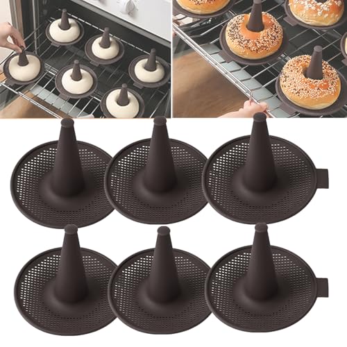 Xevinas Bagel Backform | 6Stk Donutform | Kuchenform Klein | Silikon Kuchenform | Durchmesser Von 5,31 Zoll Und Eine Höhe Von 3,66 Zoll | Hergestellt Aus Lebensmittelechtem Silikonmaterial von Xevinas