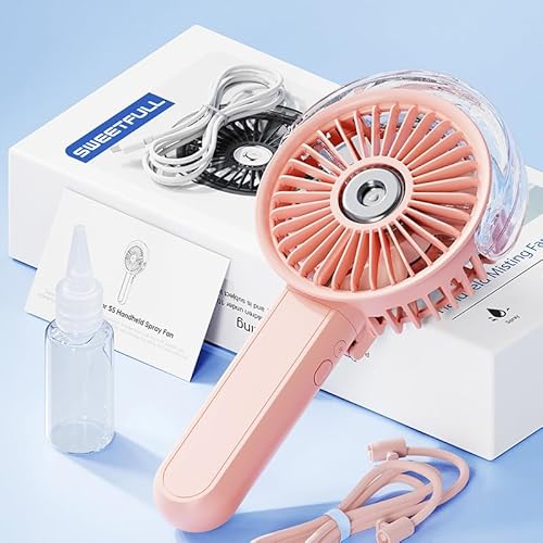 Xevinas Handventilator, Tragbarer Faltbar Handventilator Mit Wasserkühlung, Mini Ventilator 3 Modi Und SchlüSselband, handventilator Akku Aufladbar, Usb Ventilator Leise Für Büro,Reise,Camping (C) Xevinas Handventilator, Tragbarer Faltbar Handventilator Mit Wasserkühlung, Mini Ventilator 3 Modi Und SchlüSselband, handventilator Akku Aufladbar, Usb Ventilator Leise Für Büro,Reise,Camping (C) von Xevinas