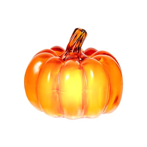 Xevinas Herbstdeko Kürbis Deko, LED Kürbis Beleuchtet Mit Timerfunktion, 15,5 X 15,5 X 17 Cm Herbstdeko Tisch kürbis Led Laterne Deko Figuren, Licht Fur Tischdeko,halloween Deko,autumn Decor (B) von Xevinas