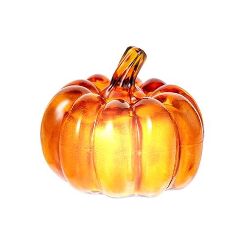 Xevinas Herbstdeko Kürbis Deko, LED Kürbis Beleuchtet Mit Timerfunktion, 15,5 X 15,5 X 17 cm Herbstdeko Tisch kürbis Led Laterne Deko Figuren, Licht Fur Tischdeko,Halloween Deko,Autumn Decor (C) von Xevinas