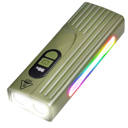 Xevinas Kleine Taschenlampe, Taschenlampe Mit Digitale Ladestandsanzeige, 9 Modi T-aschenlampe Led Aufladbar IP44 Wasserdichte, 600 Lumen Maglite Taschenla-mpe Für Camping, Wandern, Outdoor (2STK) von Xevinas