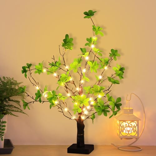 Osterdeko Lichterbaum Innen, Deko Frühling 55cm Schmetterlings Led Baum, Lichterbaum Mit 42 LEDs Lichterzweige 3 AA Batterie Inklusive/USB Betriebene, Künstlicher Baum Osterdekoration (A) von Xevinas