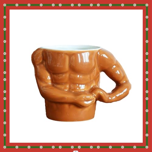 Lustige Becher Novel Tassen Kaffeebecher Kaffee Tasse Geschenk Männer Kreative Persönlichkeit Lustiges Macho Muskeldesign Sehr Gut Geeignet Als Geschenk, Keramisch, 350ml von Xfeyaqlo