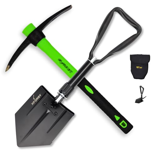 Xforst Set: Klappspaten KS1 & Mini-Spitzhacke PF400 – Unverzichtbares Set für Gartenarbeit, Camping & Survival von Xforst