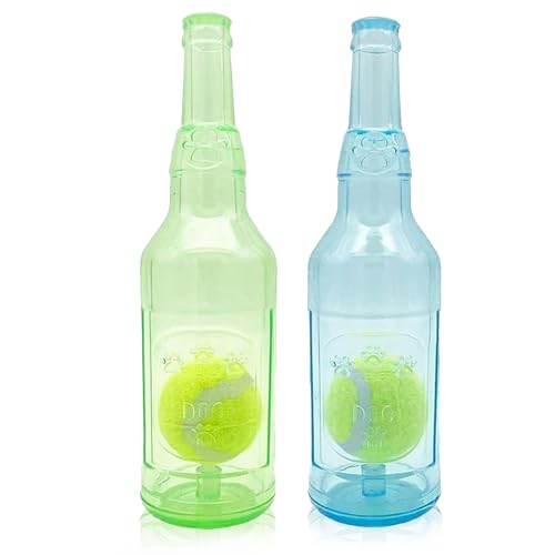 Xgvzs Quietschspielzeug für Hunde, unzerstörbar, mit Tennisball, Langeweile, Spielzeug für energetische, kleine, mittelgroße und große Welpen, 2 Stück von Xgvzs